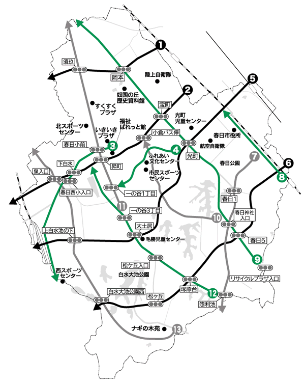 春日市道路愛称マップ