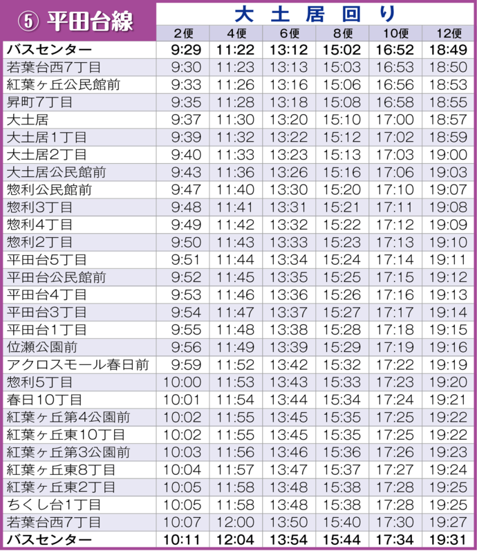 時刻表|春日市 時刻表|春日市