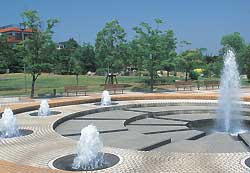 写真：公園内の噴水