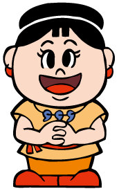 市のマスコットキャラクターのあすかちゃんのイラスト