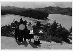 昭和33年、春日市白水池で撮影された白水池のポストカードの写真