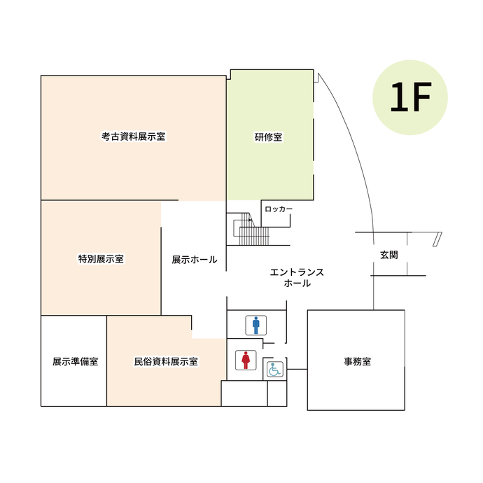 図：春日市奴国の丘歴史資料館1階