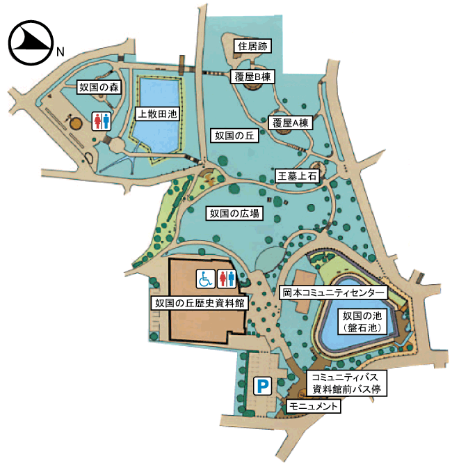 春日市奴国の丘歴史公園敷地案内図