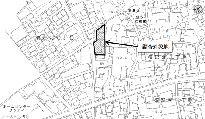 古水遺跡7次調査位置図