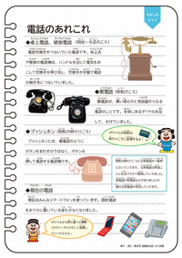 画像：学習資料【むかしの道具（電話）】