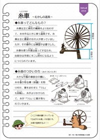 画像：学習資料【むかしの道具（糸車）】