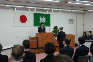 写真：写真：市長あいさつの様子