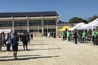 写真:須玖北地区運動会での市長あいさつの様子