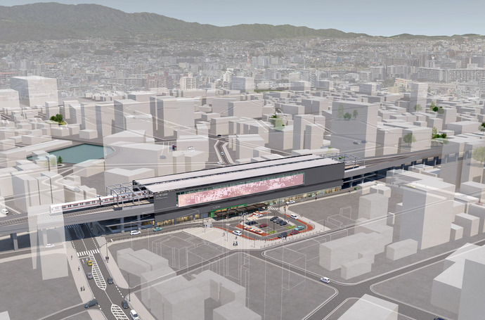 図:東口駅前広場鳥瞰
