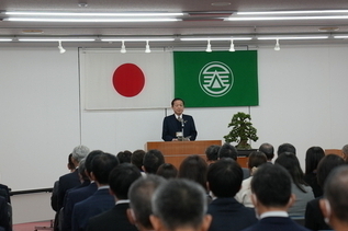 写真：仕事始め式の様子