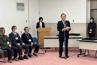 写真:市長あいさつの様子
