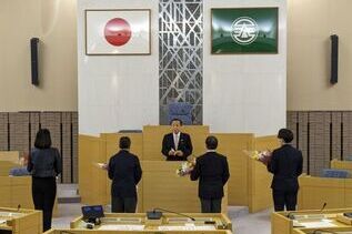 写真:市長あいさつの様子