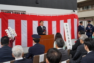 写真:市長あいさつの様子