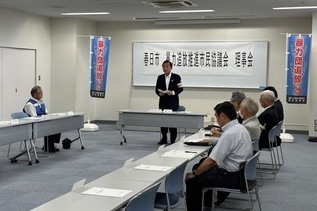 写真:市長あいさつの様子