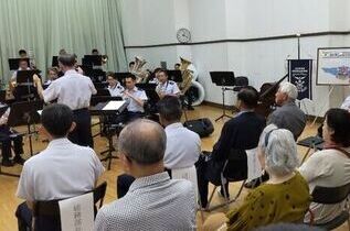 写真:西部航空音楽隊部隊見学会の様子