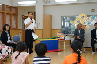 写真:市長あいさつの様子