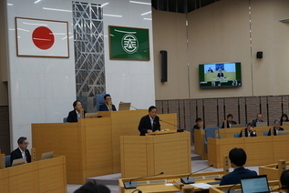 写真:一般質問の様子