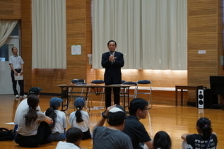 写真:市長あいさつの様子