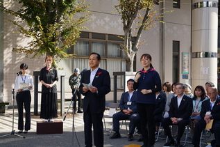 写真:市長あいさつの様子
