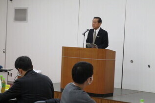 写真：市長あいさつの様子