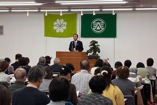 写真：市長あいさつの様子