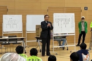 写真：ふれあい事業での市長あいさつ