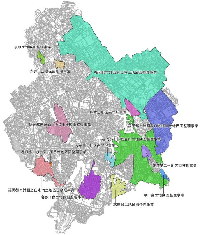 春日市区画整理マップ
