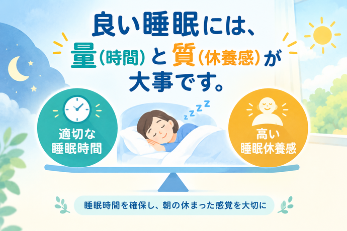 良い睡眠には量と質が大事です